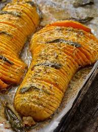 Hasselback Butternut Squash With Browned Butter Recipe Butter Squash Recipe Recipes Food