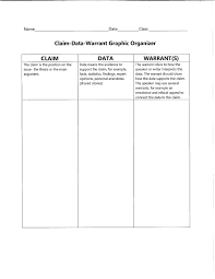 Claim Data Warrant Graphic Organizer Classroom Instruction Graphic Organizers Teaching Inspiration