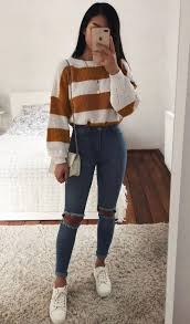 46 Best Casual Outfit Ideas To Wear This Winter Warm Sweaters Outfits Jeans And Sneakers Outfit Cute Casual Outfits