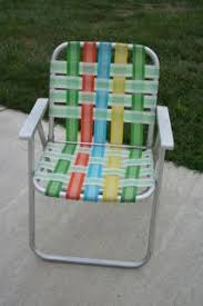 Vintage Retro Aluminum Framed Folding Lawn Chairs Rainbow Webbing Camping Beach My Childhood Memories Childhood Memories 70s Childhood Memories