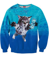 Cat Cobain Sweatshirt Cat Sweaters Harajuku Sweatshirt Cat Sweatshirt