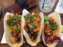 Battered and fried mahi mahi tacos, shaved cabbage, chipotle aioli, pico de gallo, radish, cilantro $ 19. Fish Tacos Picture Of Paddlefish Orlando Tripadvisor