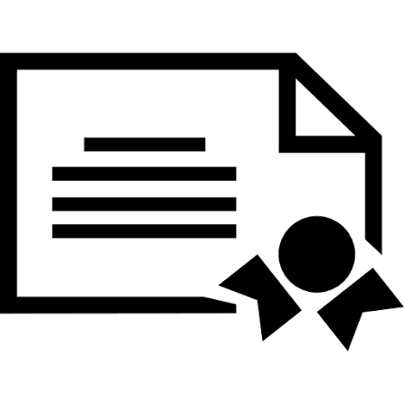 Diploma de desenho horizontal - ícones de educação grátis