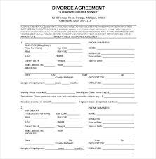 Divorce Agreement Divorce Agreement Template Separation Agreement Template Divorce Agreement Separation Agreement