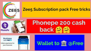 It's been used by 6026 shoppers. Zee5 Subscription Free Phone Pe 200 Cash Back Offer Paytm To Wallet Transfer Free Now Earning Youtube
