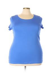 Details About Jcpenney Women Blue Short Sleeve T Shirt 1 X Plus