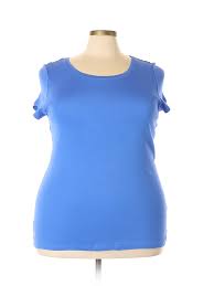 details about jcpenney women blue short sleeve t shirt 1 x plus