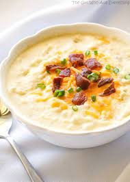 Classic loaded potato soup but in way less time. Crockpot Potato Soup Recipe The Girl Who Ate Everything