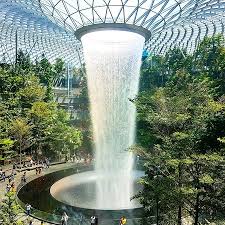 Jewel is a massive complex with the magnificent rain vortex waterfall at its core. The Jewel At Changi Airport The Blend Of Modern Architecture And Natural Beauty Is Surreal Picture Of Changi Airport Singapore Tripadvisor