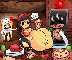 1girls belly bulge black hair blush breasts busty digestion  eating fatal vore huge belly huge thighs hyper belly implied digestion  medium breasts mysticemerald (artist) nipple bulge nipple slip nipples
