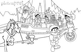 Sinterklaas Pakjesboot Kleurplaat Sinterklaas Kleurplaten Zwarte Piet