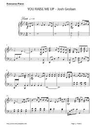 / when troubles come and my h. Free You Raise Me Up Josh Groban Sheet Music Preview 1 Piano Sheet Music Free You Raise Me Up Piano Music