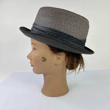 Vtg straw fedora size