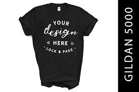 This free mockup designed in adobe photoshop with a smart object layer technique. Black Gildan 5000 Tshirt Mockup White Bg Graphic By Lockandpage Creative Fabrica Shirt Mockup Tshirt Mockup Mockup