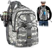 PLUSINNO Waterproof Fishing Tackle Backpack With Rod Holder