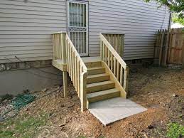 Simple Deck Stairs With Landing Exterior Stairs Porch Stairs Outdoor Stairs
