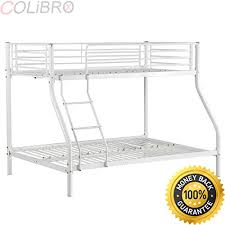 By furinno (43) angeland monaco twin wood slats metal bed frame foundation. Colibrox Twin Over Full Metal Bed Frame Kids Teens Adult Dorm Bedroom Furniture White Twin Over