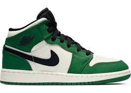 Jordan 1 Mid Pine Green Gs Streetwear Shoes Jordan Shoes Girls Sneakers