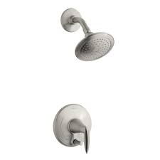 What are the types of shower valves? Kohler Alteo 1 Handle Shower Faucet Trim Kit With Diverter Button In Vibrant Brushed Nickel Valve Not Included K T45108 4 Bn The Home Depot