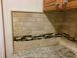 Chiaro travertine pencil molding with a honed finish features the warm tones of beige and the natural inflections of travertine. Apex Granite And Travertine Backsplash Carolina Installation Services