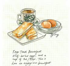 Ong Siew Guet Malaysian Breakfast Food Illustrations Food Sketch Illustration Food
