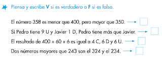 Resultado de imagen de los numeros del 400 al 499 2Âº primaria