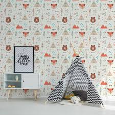 Papel De Parede Adesivo Infantil Floresta Com Urso Eucolo Para possibilitar um encaixe perfeito dos desenhos, nossos papéis de parede possuem 1cm para sobreposição lateral da. papel de parede adesivo infantil floresta com urso