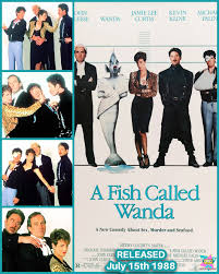 British wit, American chaos and a fish named Wanda. 🐟 “A Fish Called Wanda”  theatrically released in July 15th 1988 (after releasing in NY July 7th and  in the UK on Oct