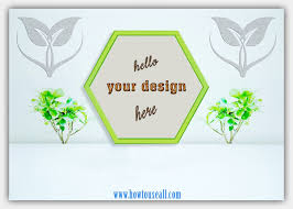 Hexagonal Frame Mockup Psd File Free Download Frame Mockups Mockup Psd Psd