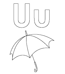 Umbrella coloring pages are a good way for younger kids to learn about our environment and the weather. Letter U Is For Umbrella Coloring Page Free Coloring Library