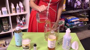 You can make a shampoo that has glycerin—which can be found in pharmacies, some grocery stores, and online—and aloe vera gel. 4 Ways To Make Dog Shampoo Wikihow