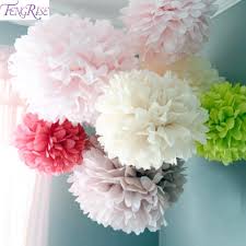 Your first pom pom flower is complete. Fengrise 5pc 20 25 30cm Wedding Decoration Flower Pompom Tissue Paper Pom Poms Diy Artificial Flowers Merry Christmas Decoration Paper Pompom Tissue Paper Pompomspompom Flowers Aliexpress