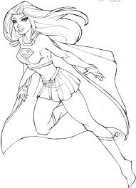 Supergirl Coloring Page To Print Out Letscolorit Com Lembar Mewarnai Gambar Warna