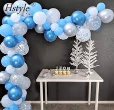 Just scrolling through this list will have you craving a cup of hot cocoa , so fix yourself a piping hot mug and check out these ideas to bring your dream winter wonderland wedding to life. 106pack Snowflake Balloon Garland Arch Kit Winter Wonderland Party Decorations For Boy 1st Birthday Baby Its Cold Outside Party Buy 106pack Snowflake Balloon Garland Arch Kit Winter Wonderland Party Decorations For