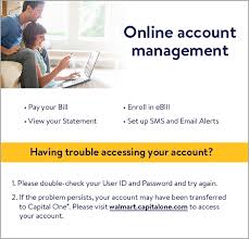 The service is free if you opt for the automated system. Manage Your Walmart Credit Card Account