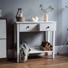 Particleboard, paper foil, plastic edging when it's time to get ready in the morning, have a seat at syvde dressing table. Windsor 2 Drawer Console Table Shelf Hallway Side End Dressing Table Desk White 5056107104955 Ebay