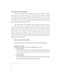 Perbedaan statistik deskriptif dan statistik inferensia. Doc Ii 3 Analisis Statistik Deskriptif Bakul Salah Academia Edu