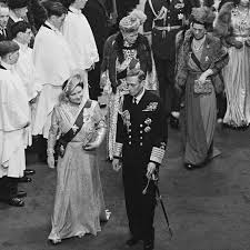 A photograph from the illustrated london news: The Bride S Parents King George Vi And Queen Elizabeth The Queen Mother Are Seen Making Their Way Down The Ai Princess Elizabeth Prince Philip Queen Elizabeth