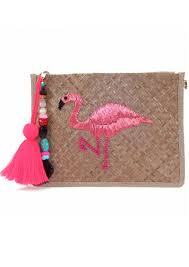 Toscana Tropical Birds Flamingo Clutch Pink