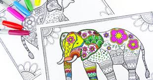 Baby elephant coloring pages animal 13 elephant coloring pages. Free Elephant Coloring Pages For Adults Easy Peasy And Fun