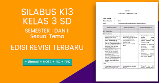 Jun 22, 2020 · promes kelas 4 k13 revisi 2019.xlsx, unduh. Silabus K13 Kelas 3 Sd Revisi Update Terbaru Katulis