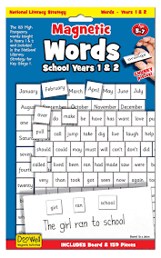 Words Years 1 2 Magnetic Activity Chart National Literacy Strategy