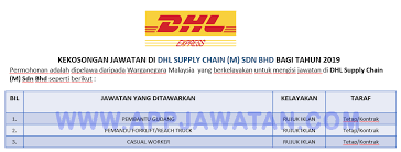 View 17 dhl supply chain malaysia sdn bhd jobs in penang at jora, create free email alerts and never miss another career opportunity again. Temuduga Terbuka Di Dhl Supply Chain M Sdn Bhd Appjawatan Malaysia