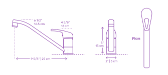 It is important to make sure the faucet's spout will effectively reach the entire sink and that the size of the spout works with the size of the sink and with the overall kitchen space. Ikea Lagan Kitchen Faucet Dimensions Drawings Dimensions Com