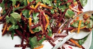 Yotam Ottolenghi S Raw Beetroot And Herb Leaf Salad Is Stupendous You Must Try It Barley Risotto Raw Food Recipes Beetroot