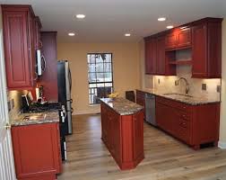 Fire Brick Red Kitchen Remodel Installing Cabinets Installing Kitchen Cabinets Kitchen Cabinet Remodel