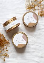Bougie Cuivree Cadeaux D Invites Mariage Etiquettes De Bougie Emballage Bougie Bougies Parfumees Maison