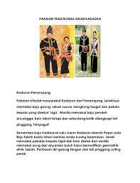 Like pakaian tradisional etnik sarawak. Pakaian Tradisional Suku Kaum Kadazan Sabah