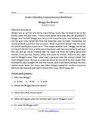 Kids refer explicitly to the text to answer the questions. 3rd Gradeeading Comprehension Worksheets Math Worksheet Third Science With Answer Key Free Samsfriedchickenanddonuts