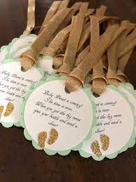 Mint Green And Gold Glitter Baby Shower Favor Tagsbarefoot Etsy Mint Green Baby Shower Gold Baby Shower Favors Green Baby Shower